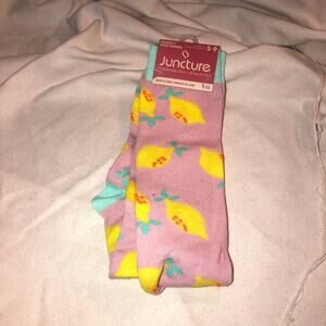Juncture NEW Women's Pink Lemon Knee Socks Size 5-9